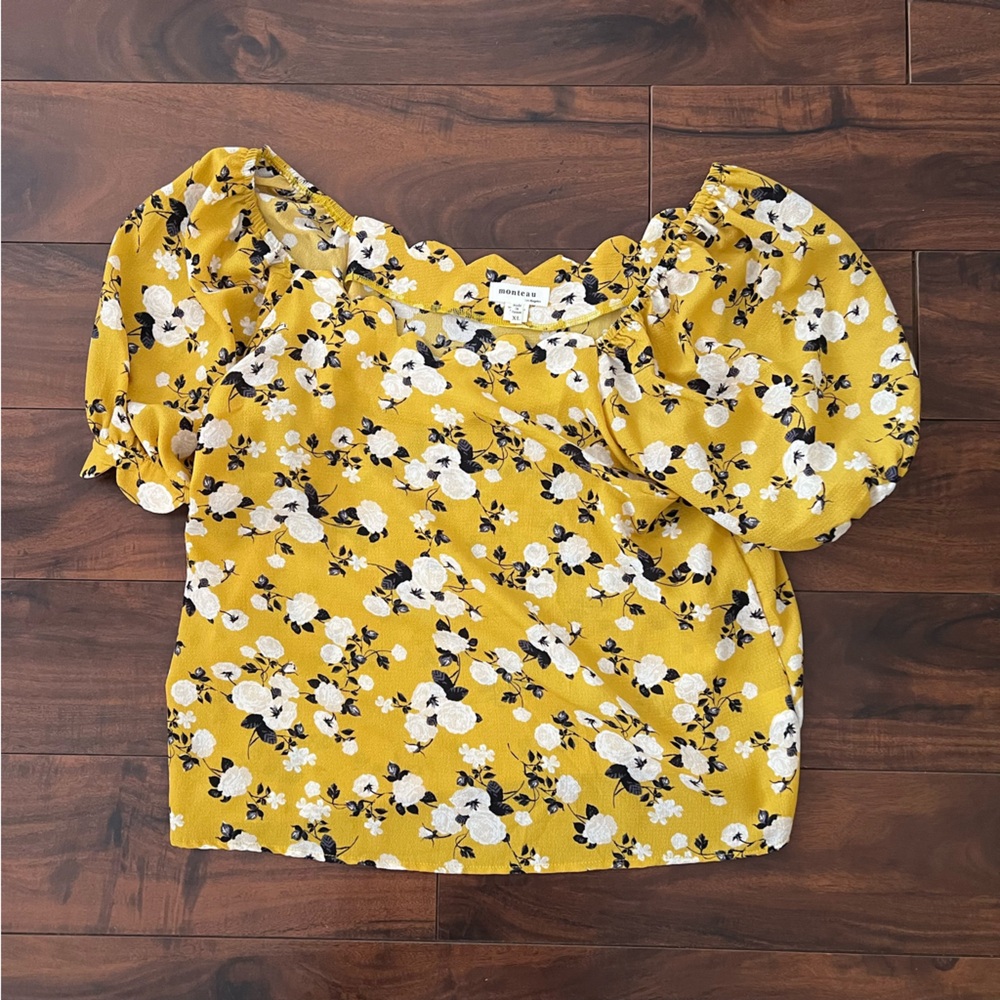 Floral Yellow Women's Top